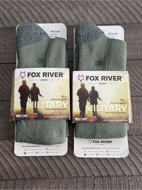 Fox River NWT Men’s M Olive Green Military Medium Weight High Performance Socks